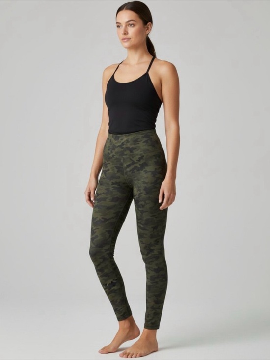 SPANX Pants - 291 - SPANX Olive Green Camo High-Rise Leggings